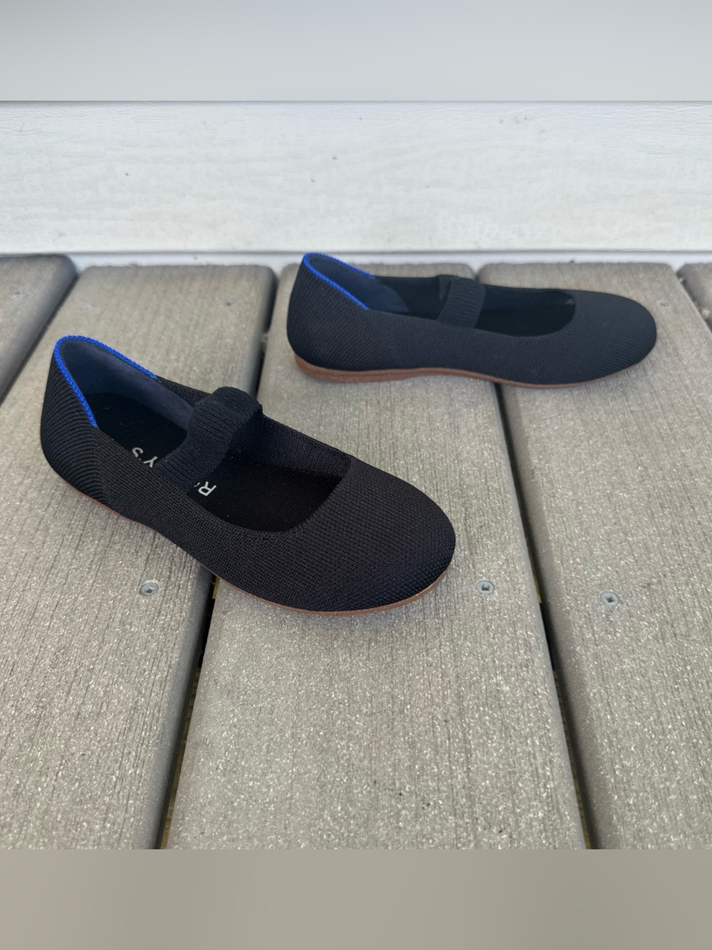 Rothys Mary Janes Girls Size 1 Kids Black Flats Fabric Comfort